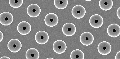 Microscopic image of cones made by photo chemical etching